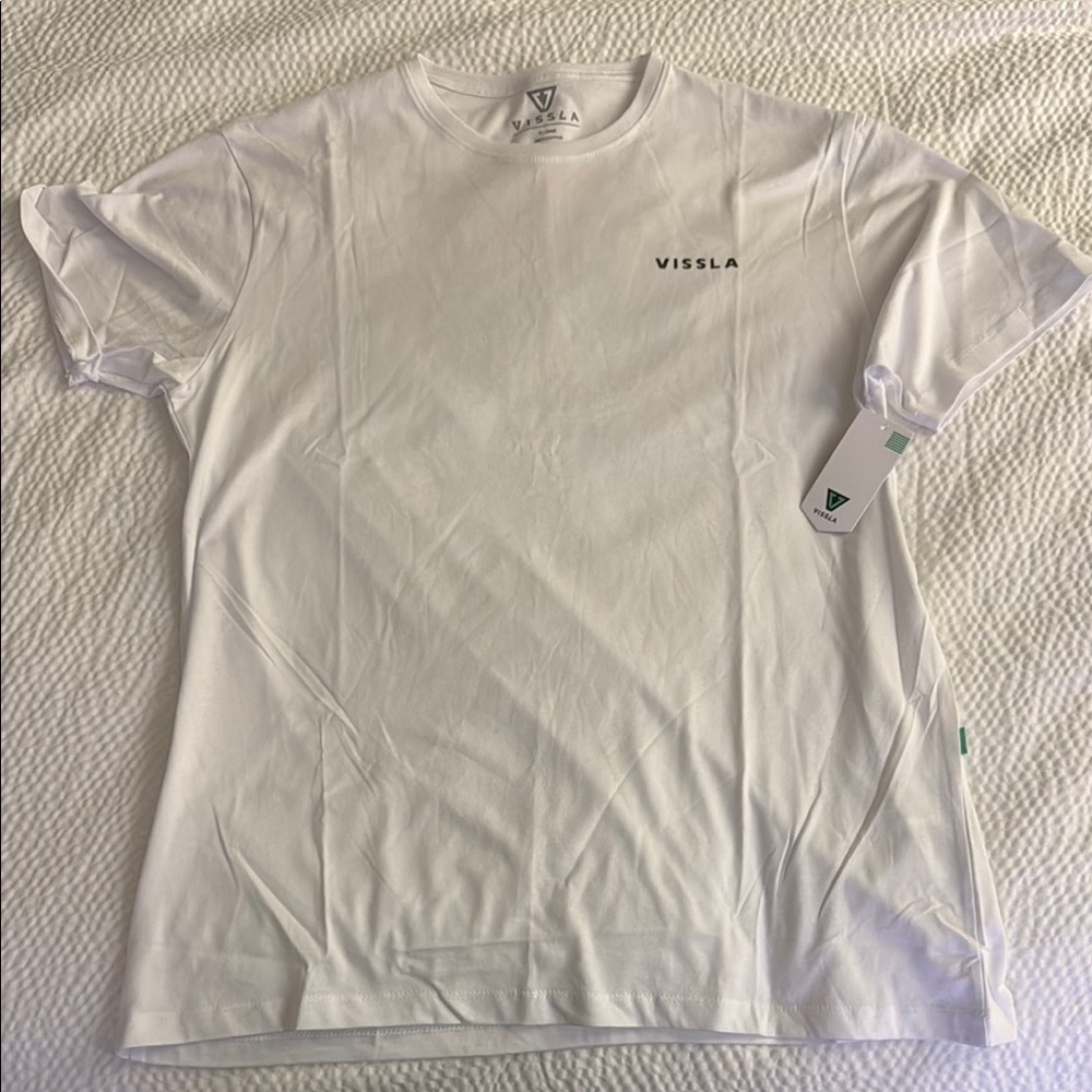 VISSLA White Short Sleeve Tee Classic Crew Neck XL
